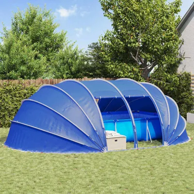 Produktbild von "Schlussverkauf" Poolzelt Kuppel - UV-beständige - Faltbar - Blau 538x440x204 cm C17165