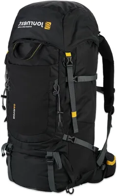 Productafbeelding van Rugzak 60 + 10 liter voor reizen en backpacking - zwart