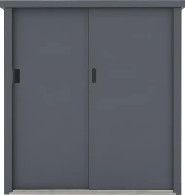 Produktbild von Grauer verzinkter Stahlgartenschrank REIVAX - 1,31 m3 - L.125x T.80 x H.131 cm