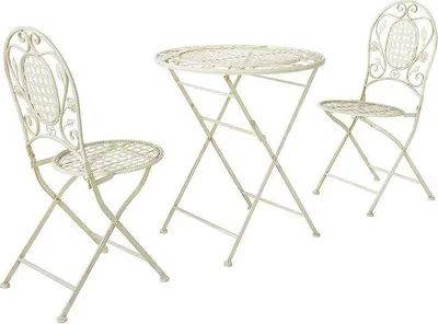 Produktbild von Famanu Gartenmöbelset - Klapptisch mit Stühlen - Creme