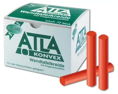 Produktbild von ATLA Konvex Tafelkreide bunt 72 Stueck staubfrei Germany