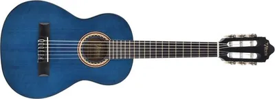 Zdjęcie produktu dla Valencia VC201 Transparent Blue Gitara klasyczna 1/4 dla dzieci
