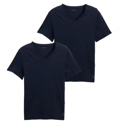 Obrázok produktu pre TOM TAILOR pánske tričko s okrúhlym výstrihom, dvojbalenie, farba: tmavomodrá, veľkosť: S