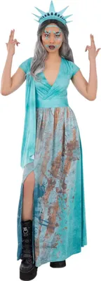Productafbeelding van Smiffys - "Liberty Death" kostuum voor dames, maat 38-40 (blauw)