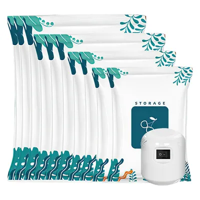 Produktbild von 11-teiliges Vakuum-Kompressionsbeutel Set für Bettdecken, Kleidung, Schutz vor Feuchtigkeit und Schimmel – Perfekt für Umzug, Reisen und Aufbewahrung
