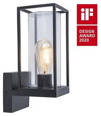 Obrázek produktu pro Lutec Design venkovní nástěnné svítidlo Flair antracit IP44 max. 40W E27 vertikální