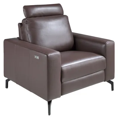 Obrázok produktu pre Relaxačné kreslo z hnedého koženého materiálu, model 5240