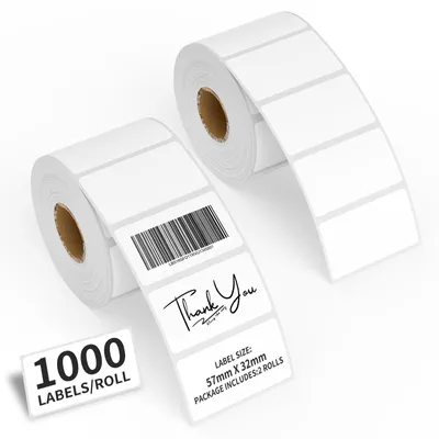 Productafbeelding van 2000 Zelfklevende Labels 57 x 32 mm