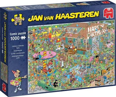 Produktbild von Jumbo Spiele Puzzle Jan van Haasteren, 1000 Teile, Karton und Papier, Mehrfarbig, Puzzle 68 x 48 cm, Box 490 x 0,2 x 350 mm (BxTxH), ab 12 Jahren