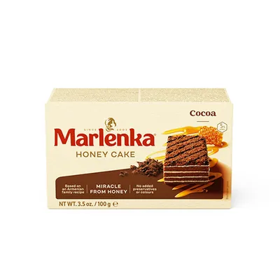 Immagine prodotto di MARLENKA® Tartellette al miele al cacao - Torta al miele, crostata, pasticceria (1 x 100 g)