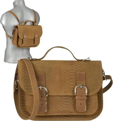 Produktbild von Own Stuff Umhängetasche Leder Damentasche Satchel Handtasche Schultertasche braun OS006LE