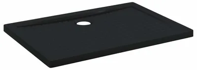 Zdjęcie produktu dla Półka pod prysznic vidaXL z wypustkami, 100 x 70 x 4 cm, ABS, czarna
