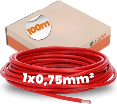 Obrázok produktu pre LAPP 4510042 Litze H05V-K 1 x 0.75 mm² Rot 100 m (4510042)