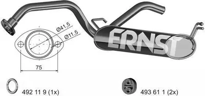 Produktbild von ERNST 685108 Endschalldämpfer für TOYOTA AYGO (PAB4, KGB4) Auspuff