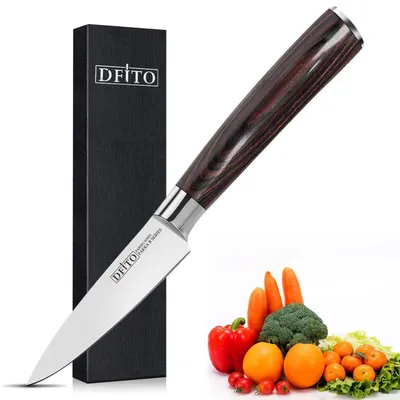 Produktbild von Schälmesser 9cm Edelstahl Obst- und Gemüsemesser Ergonomischer Griff Rostfrei