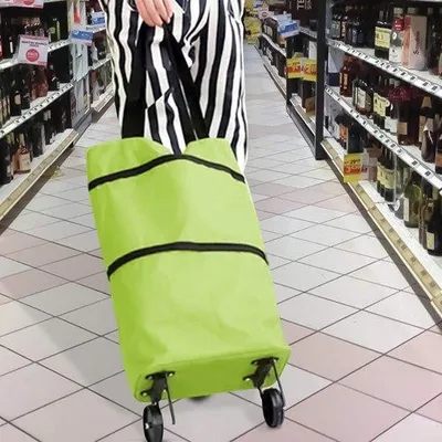 Produktbild von Einkaufswagen mit Rollen – Besonders strapazierfähiger Einkaufswagen – robustes Material – wasserabweisend