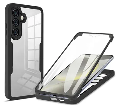 A phone case and a disassembled phone with its case are shown against a white background.