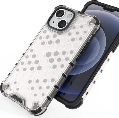 Immagine prodotto di Custodia blindata a nido d'ape con telaio in gel per Iphone 13 Mini trasparente
