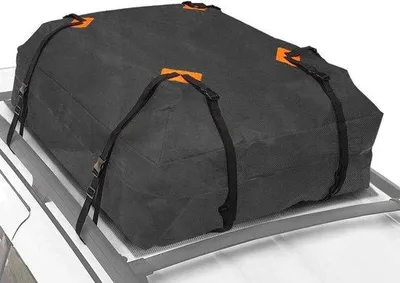 Produktbild von Famanu Dachbox 425 Liter - Wasserfeste Gepäckaufbewahrung für Reisen und Camping - Schwarz