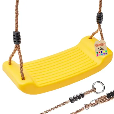 Produktbild von TRIBECCO Schaukel, Spielplatz, Sitz Anti-Rutsch, Kunststoff-Schaukel, Schaukelbrett (Gelb)