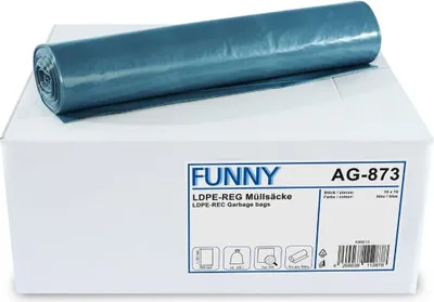 Produktbild von Funny Müllsäcke, blau, 120 Liter, 10 Rollen, Typ 100, AG-873