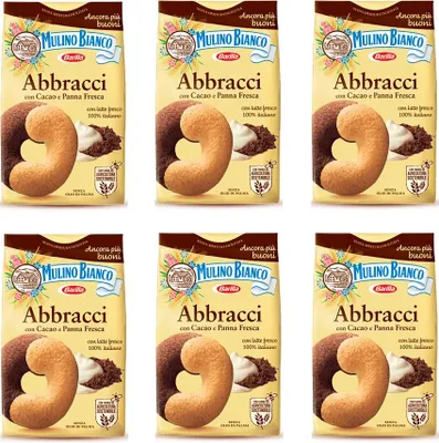 Produktbild von 6x Mulino Bianco Kekse Abbracci 350g Italien italien biscuits cookies kuchen