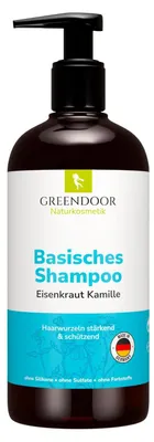 Produktbild von GREENDOOR Basisches Shampoo Eisenkraut Kamille