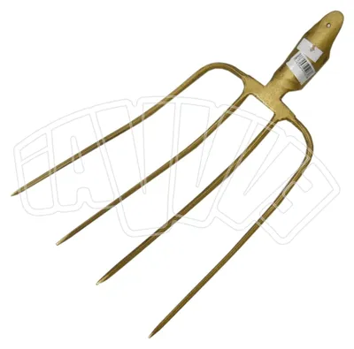 Produktbild von Gabel mit 4 Zinken aus Stahl, Österreich, für den Garten, Heizsammler, ohne Stiel