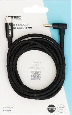 Produktbild von Yanec USB-C auf 4,0 x 1,7 mm Ladekabel 1,8 m