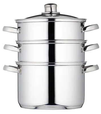 Immagine prodotto di KC BLUE Vaporiera a 3 stadi per alimenti, acciaio inox