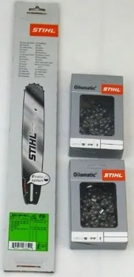 Produktbild von STIHL Führungsschiene Rollomatic E, 37 cm, 1,6 mm, .325' ( 3003 000 6811 ) + 2x STIHL Oilomatic Sägekette .325' ( 3639 000 0062)  Stihl