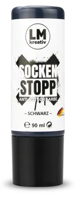 Produktbild von LM-Kreativ Socken Stopp 90 ml, Schwarz – Anti-Rutsch-Farbe für Textilien