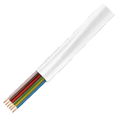 Image de Logilink Modular Flat Cable 6-wire, colour white, 100m