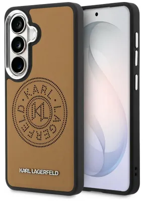 Obrázek produktu pro Perforovaný pouzdro Karl Lagerfeld KL MagSafe pro Samsung Galaxy S26 - hnědé