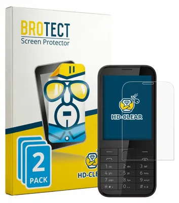 Produktbild von 2x Für Nokia 225 Schutzfolie BROTECT Displayschutz Display Schutz Folie Klar Transparent
