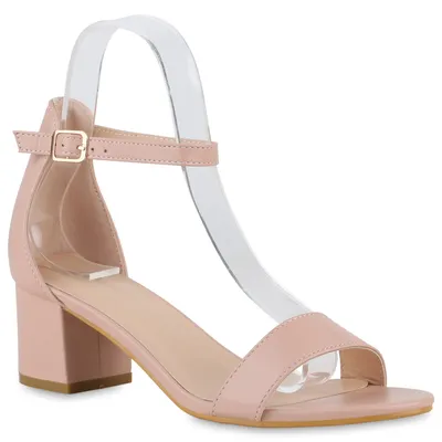 Produktbild von VAN HILL Damen Klassische Sandaletten Blockabsatz Schuhe 840130, Farbe: Rosa, Größe: 36