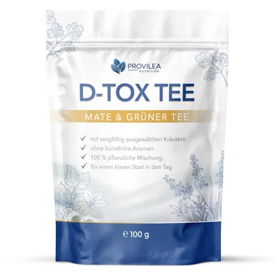 Produktbild von Provilea D-Tox Kräutertee | mit sorgfältig ausgewählten Kräutern | 100 % pflanzliche Mischung | 100 g