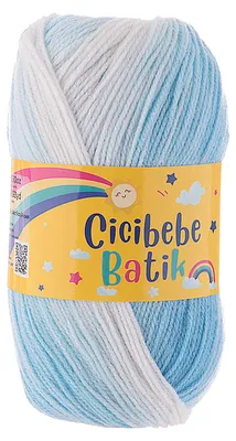 Produktbild von 100g Farbverlaufsgarn Cicibebe Batik Strickgarn Winterwolle Häkelgarn mehrfarbig