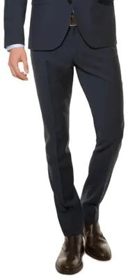 Produktbild von Slim Fit - Herren Flatfront Hose in Schwarz oder Dunkelblau, Elio (133001/142000), Größe:44, Farbe:Blau(10)