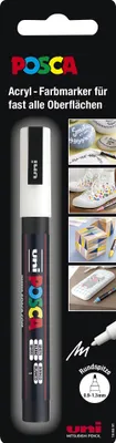 Produktbild von Faber Castell Marker UNI POSCA PC-3M 0,9-1,3 weiß Blister