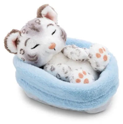 Productafbeelding van Knuffel sneeuwluipaard - 12 cm - Wit - Pluche