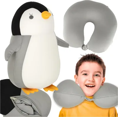 Produktbild von Reisekissen 2in1 Hornisse unter Nackenmaske Pinguin