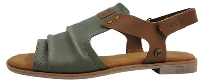 Productafbeelding van Mustang  Damenschuhe Sandalen Flach Sandalette Grün Freizeit