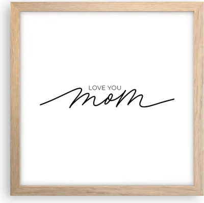 Produktbild von Gerahmtes Poster - Rahmen in heller Eiche - Ich liebe dich Mama - 30x30 cm - Wand Bild - Wanddeko - Wandbilder - Kunstposter - Wandposter - Bilderrahmen - Bilder - Kunstdruck - P2NAC30x30-4794