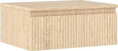 Zdjęcie produktu dla Mexen Rivel szafka łazienkowa podumywalkowa 60 cm z blatem, 1 szuflada, ryflowana , dąb - 91A20-06023-1-BFC81