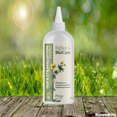 Produktbild von Relax Biocare Huf- und Strahllotion 250 ml - Pflegelotion zur Unterstützung bei Huf- und Klauenproblemen