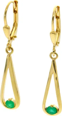 Produktbild von Ohrhänger echt Gold 333 (8 kt) mit Smaragd