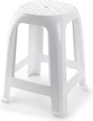 Produktbild von PlasticForte Tritthocker - 37 x 46,5 cm - weis - Kuchenhocker