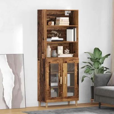 Obrázek produktu pro vidaXL Highboard old wood 69,5 x 32,5 x 180 cm materiál na bázi dřeva