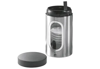Zdjęcie produktu dla GEFU 16350, 20 kaps., Aluminium, Polipropylen (PP), Stal nierdzewna, Aluminium, Czarny, Okrągły, 90 mm, 90 mm